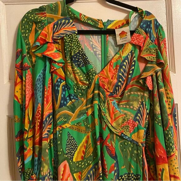 FARM Rio Forest Dream Slit Dress Size XS - Picture 3 of 9